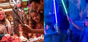 disney star wars reserva atividades sabre de luz e droid