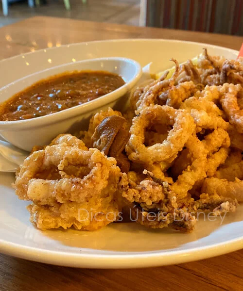 Restaurante em Orlando Bahama Breeze entrada lula frita