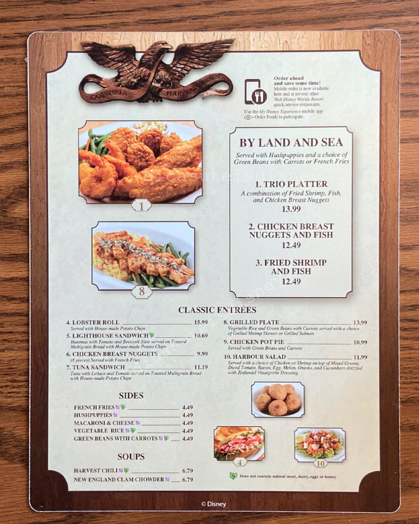 comer saudável magic kingdom menu