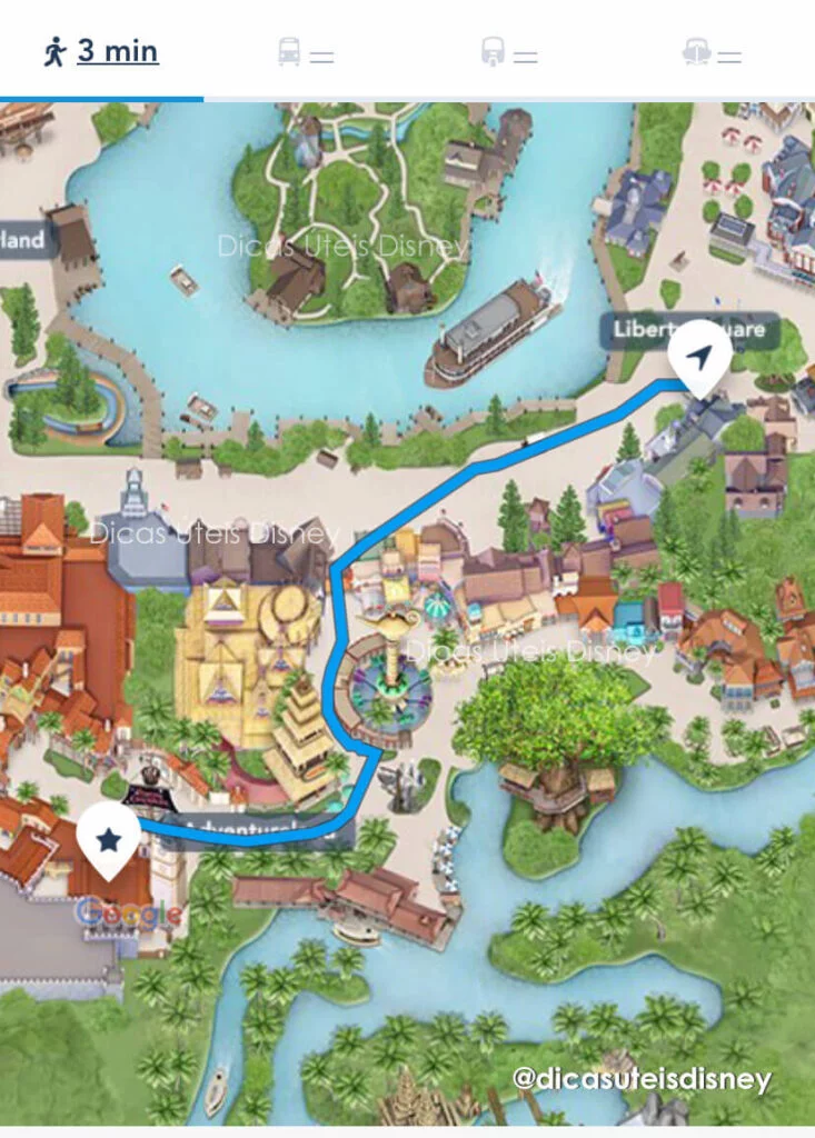 Como é a área Adventureland do parque Magic Kingdom como chegar