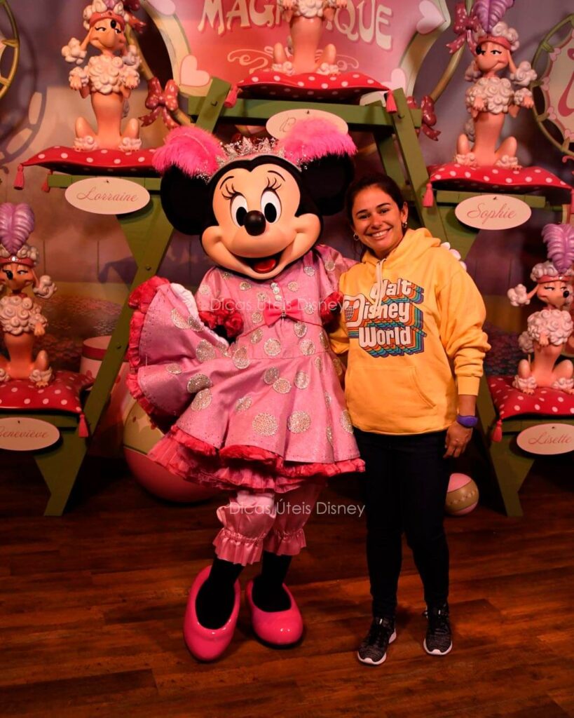 Como é a área Fantasyland no Magic Kingdom encontro Minnie Mouse