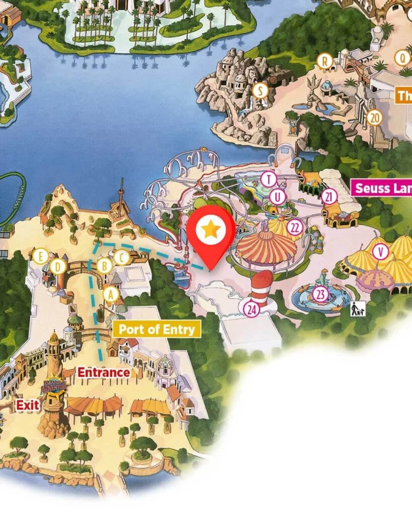 Map of Islands of Adventure