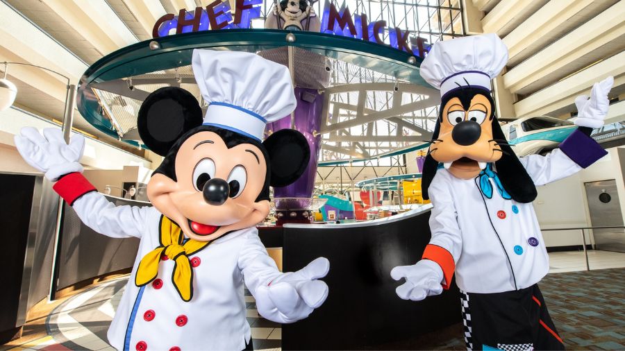 guia refeição personagens Disney chefs mickey contemporary resort refeição personagens